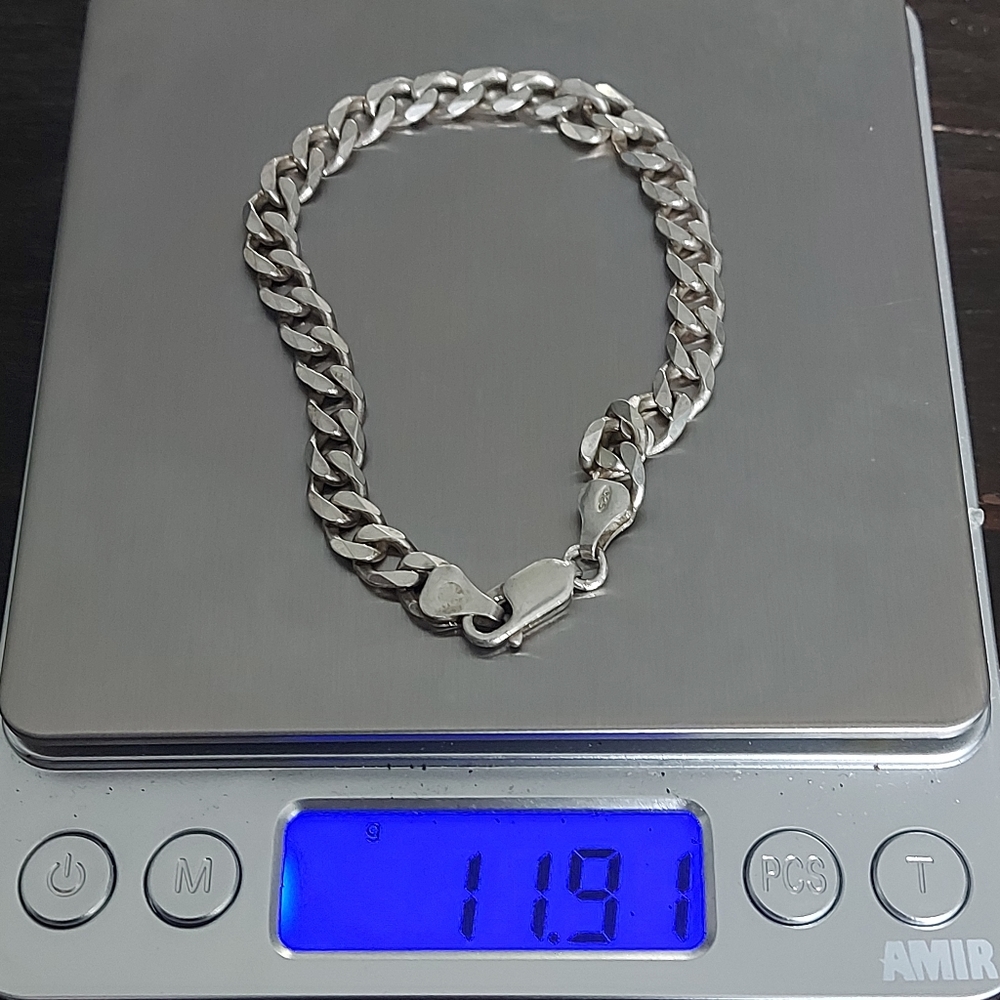 8 Inch Cuban Link Braclet 925 Italy